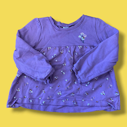 purple Carters floral long, 4Y