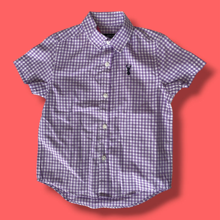 purple next button down, 3Y
