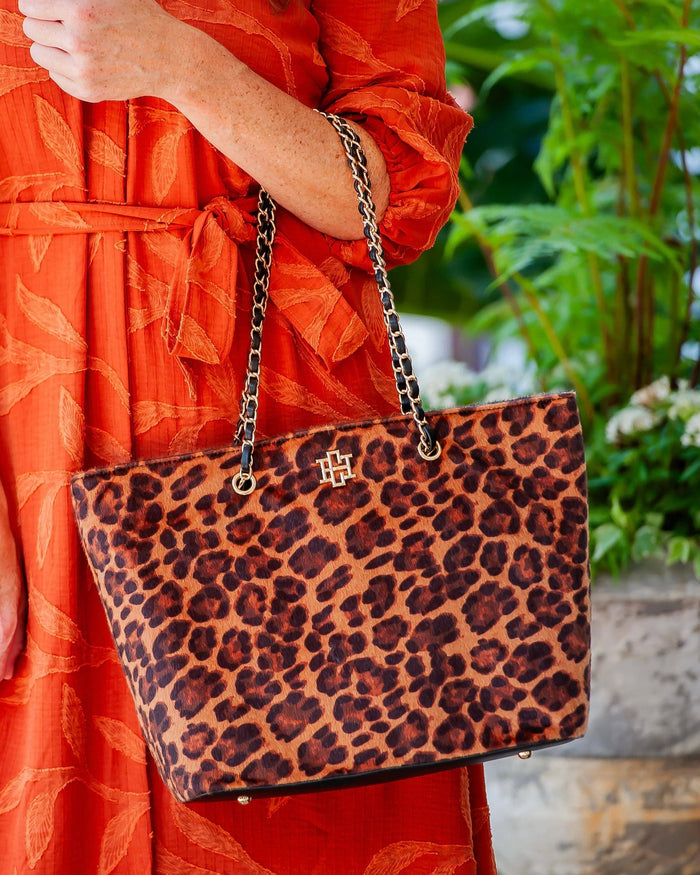 Quentin Quilted Tote - Leopard