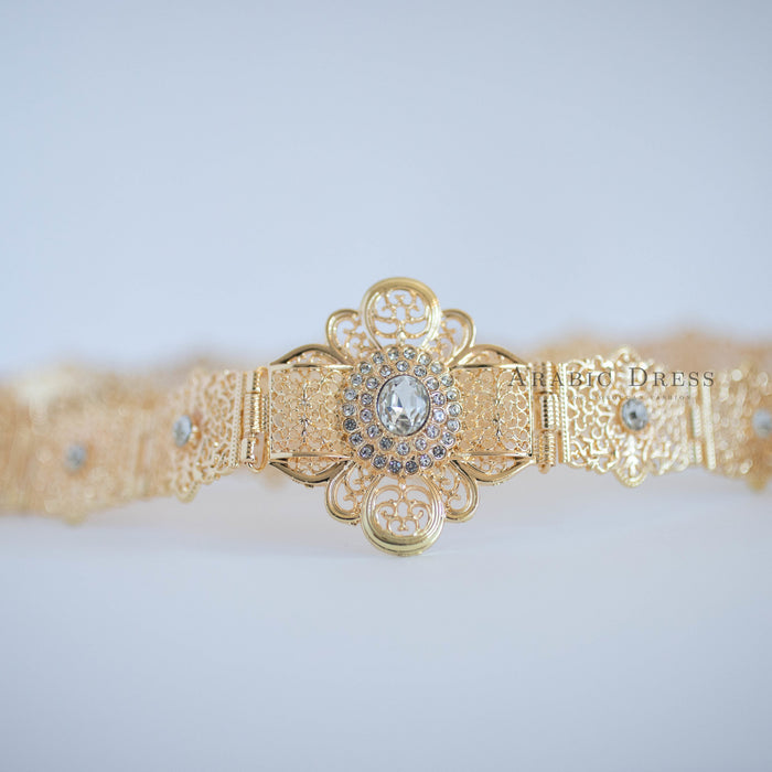 Ra White gold belt