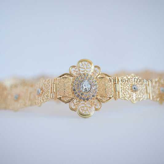 Ra White gold belt