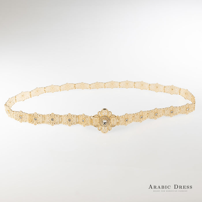 Ra White gold belt