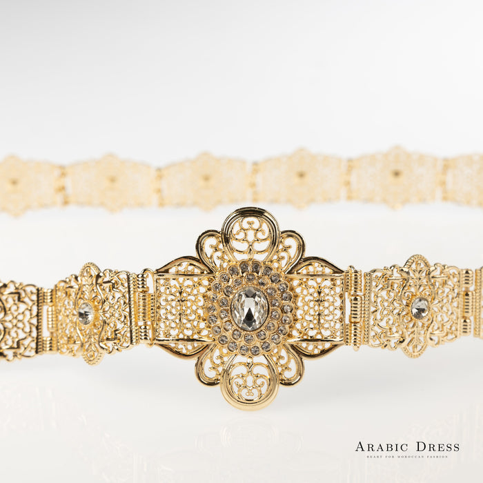 Ra White gold belt