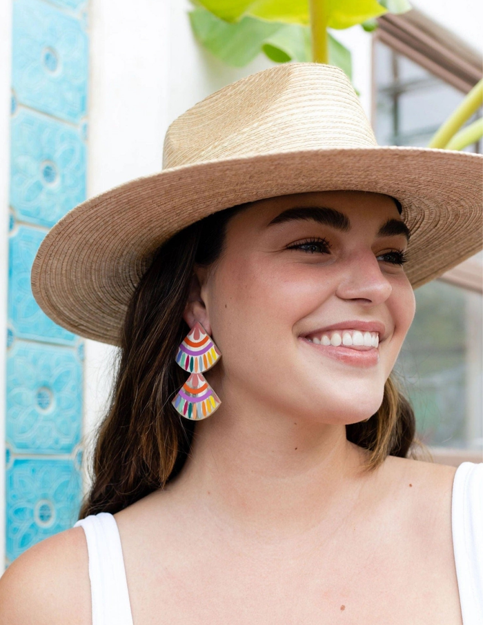 Rainbow Double Tile Earrings