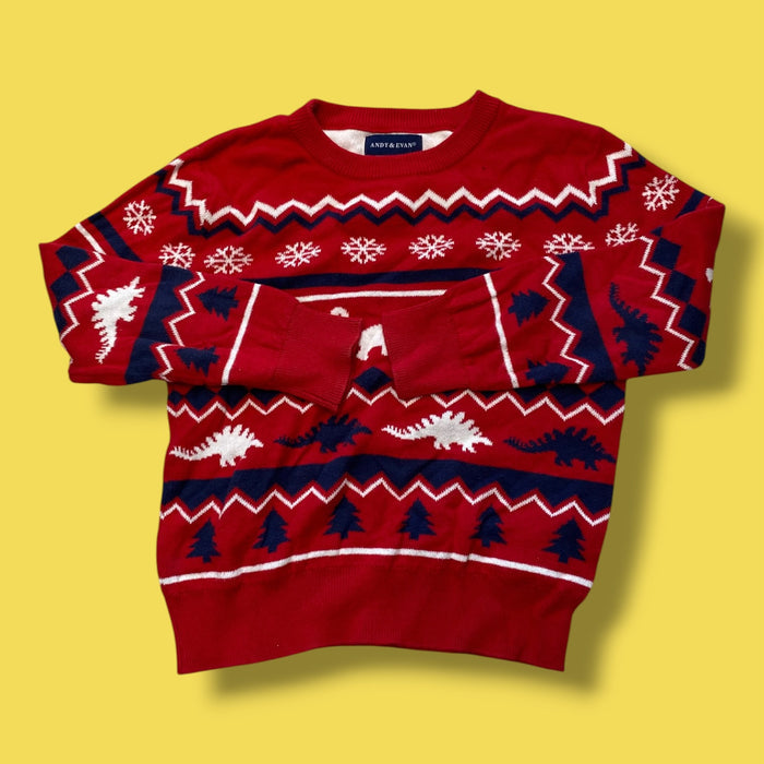 red Andy & Evan holiday knit sweater, 5Y