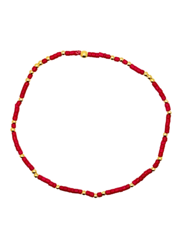 Red Bitty Bauble Bracelet