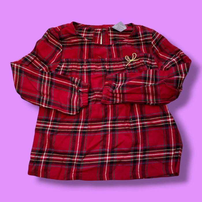 Red Carters plaid long sleeve, 4Y