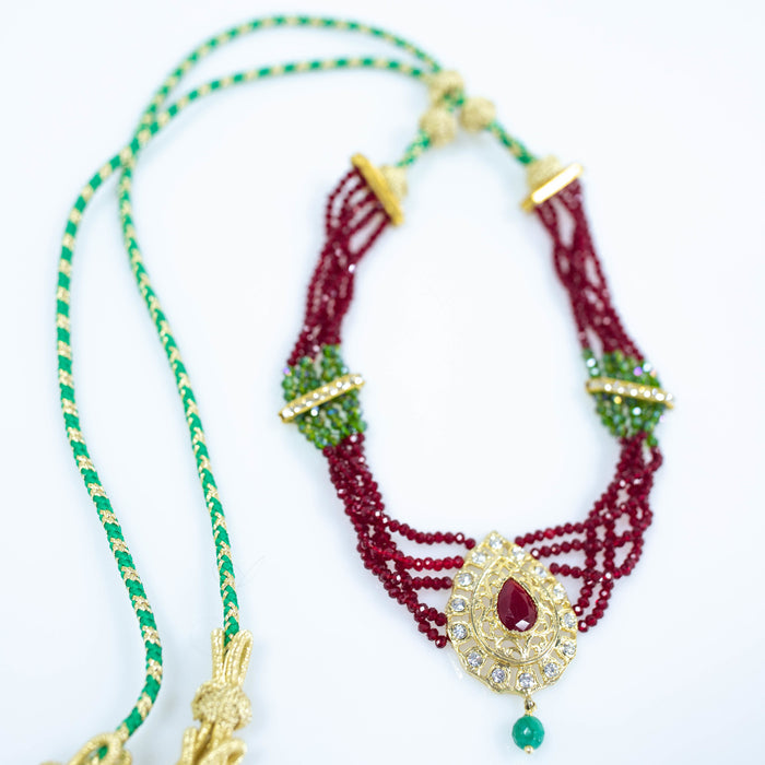 RED GREEN NECKLACE YUYA