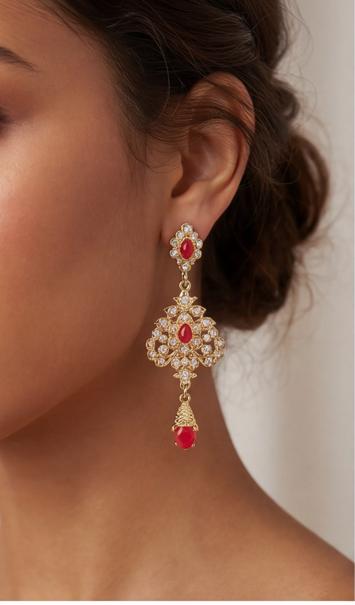 Red Jiwon Earrings