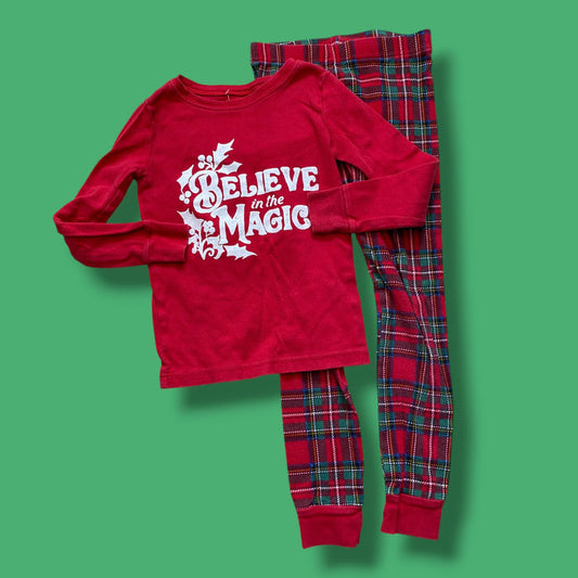 Red Old Navy holiday pjs, 5Y