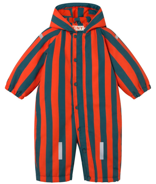 Red Stripes Snow One-Piece