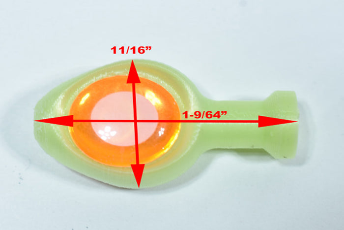 reprap green with orange eyes salmon & trout trolling fly head
