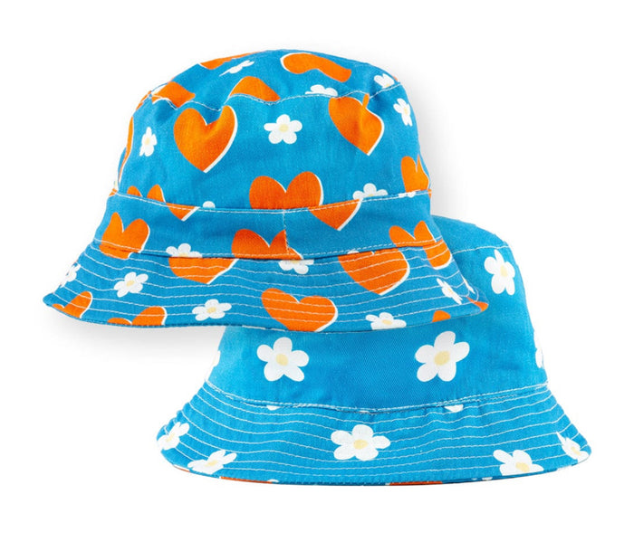 Reversible Bucket Hat - Love & Daisies