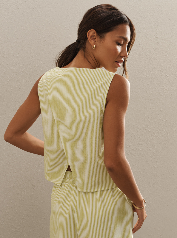 Rhone Apparel- Saltair Tank- Citron Stripe