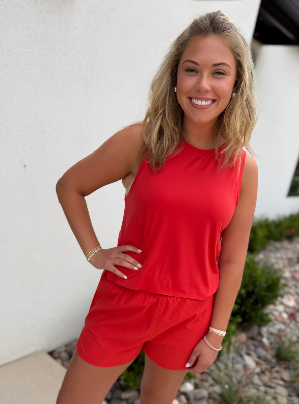 Rhone Apparel- Serene Tank Cabana Red