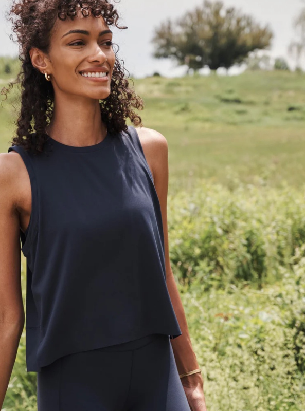 Rhone Apparel- Serene Tank Navy Blue