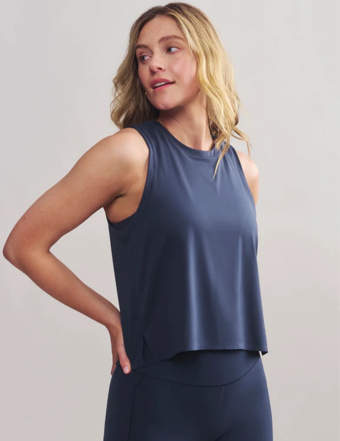 Rhone Apparel- Serene Tank Navy Blue