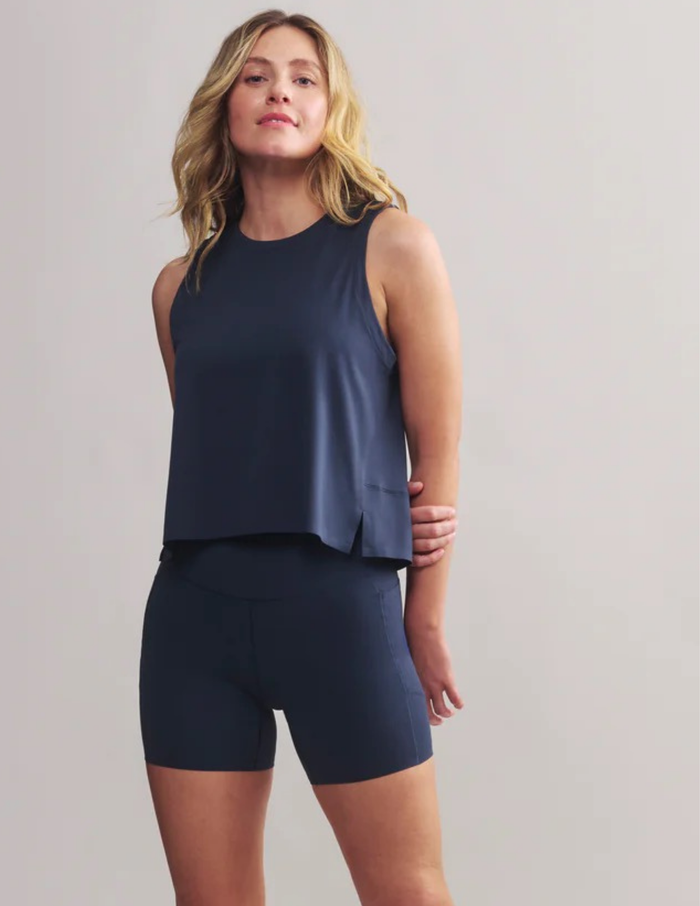 Rhone Apparel- Serene Tank Navy Blue