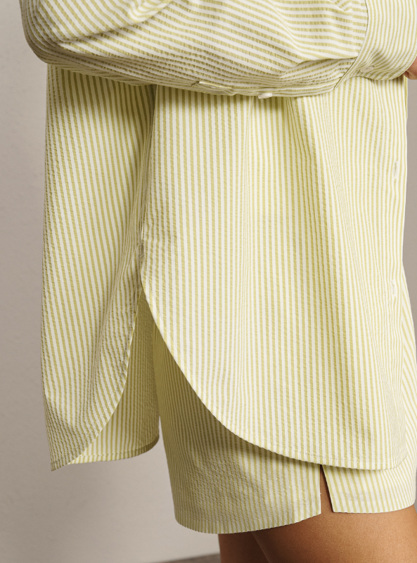 Rhone Apparel Saltair Button Up- Citron Stripe