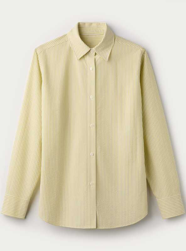 Rhone Apparel Saltair Button Up- Citron Stripe