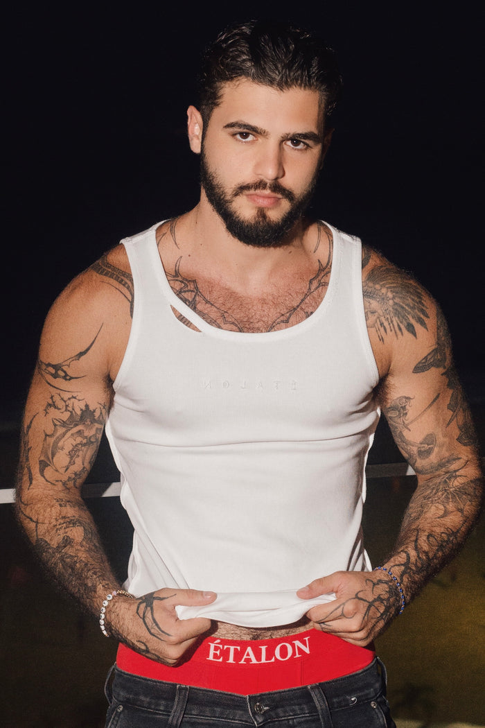 Rip Ribbed Tank Top (Regular Length)