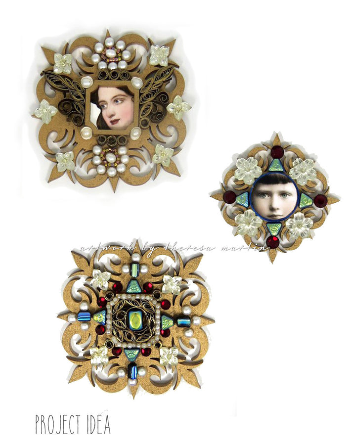 Rosette Layered Medallion No.1 - paperwhimsy