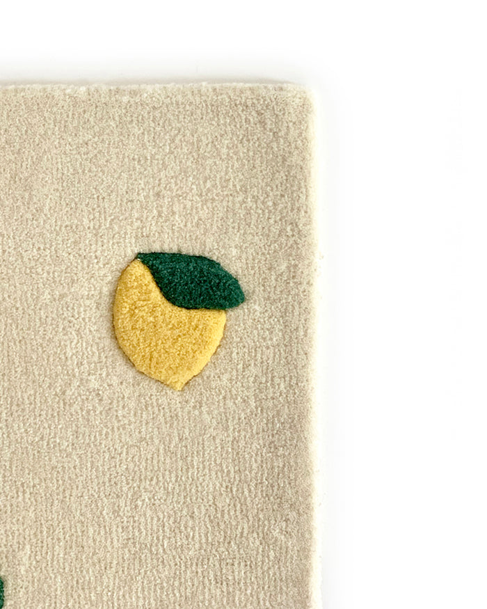 Rug LEMONS Cream / Yellow Print 2.6 x 3.9ft