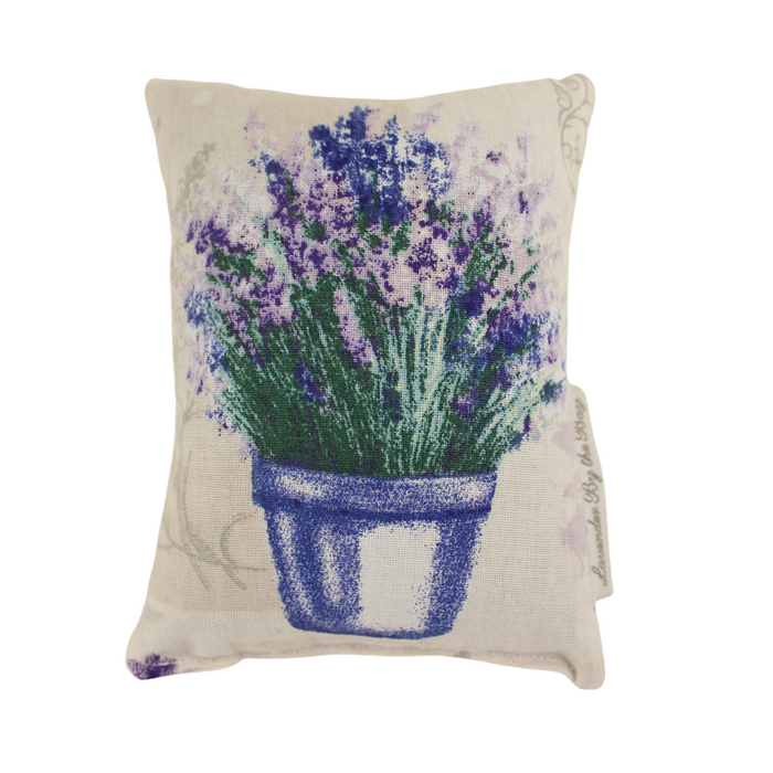 Lavender in a Pot aromatherapy sachet on white background
