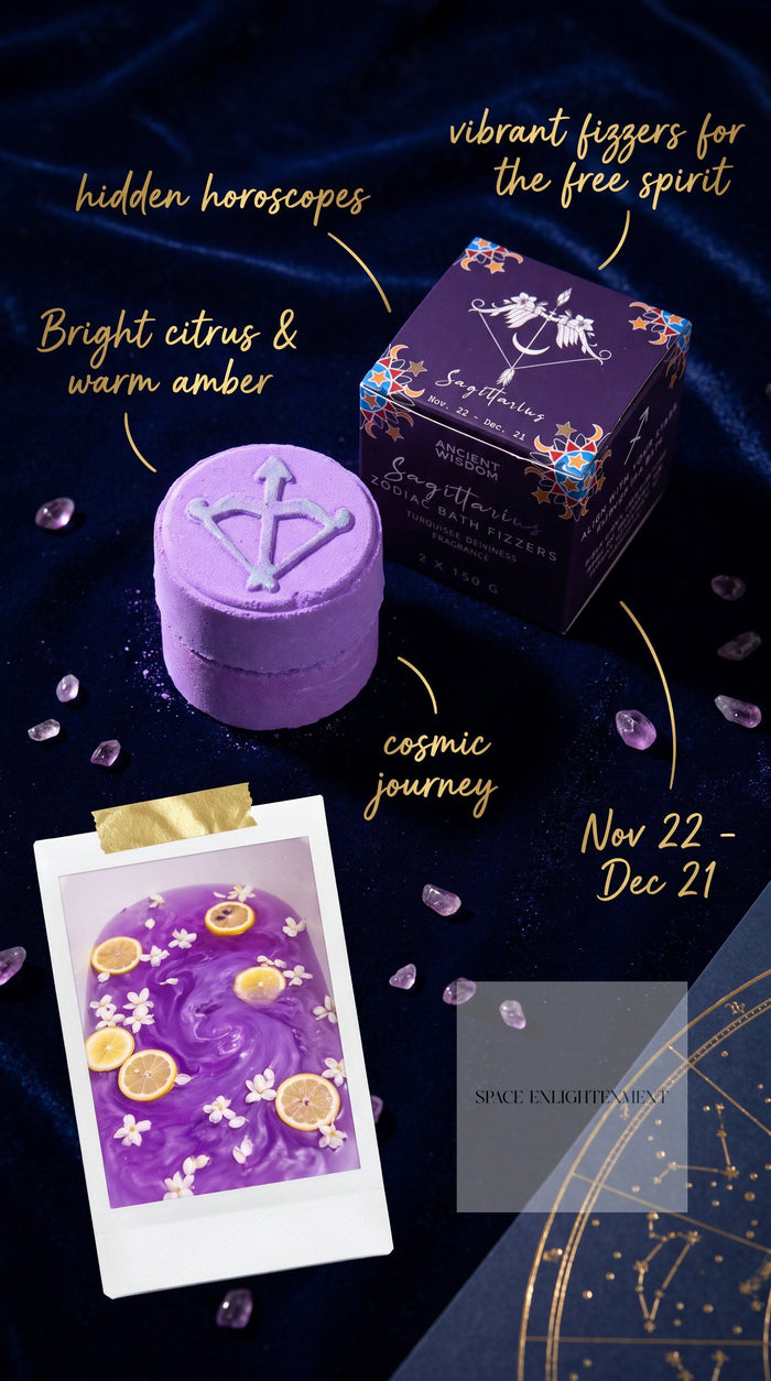 Sagittarius Bath Bombs Set of Zodiac Fizzers