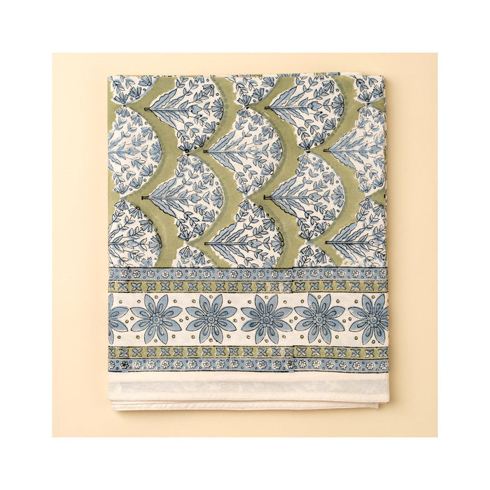 Sakora Block Print Tablecloths - Green