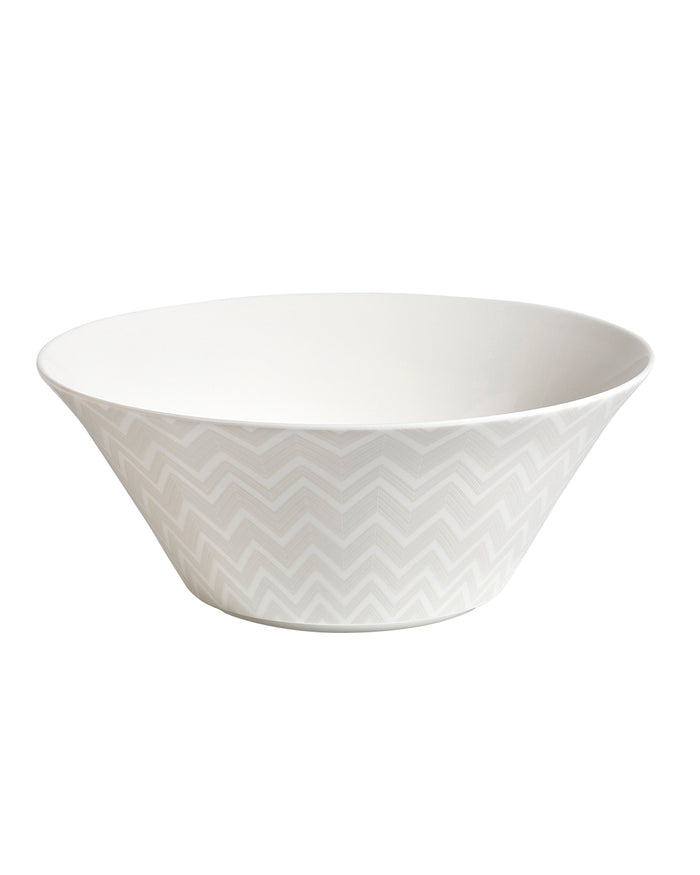 Salad Bowl ZIG ZAG  White diam. 10.5" x 4.3"