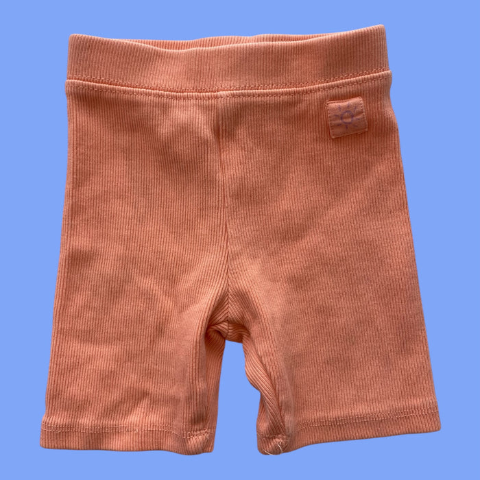 salmon zara ribbed short, 2y