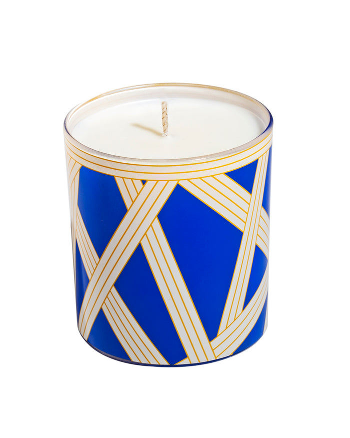 Scented Candle NASTRI 220gr  Bicolore 2 Blue diam. 3.3", H 3.5"