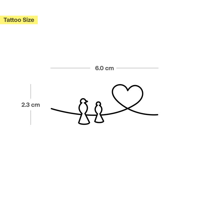 Schwalben und Herz Tattoo