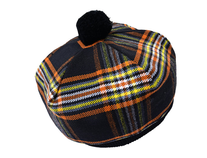 Scottish Tartan Tam O' Shanter Hat Tammy Bonnet Beret Balmoral Hat | Acrylic Wool Tartan Tammie in Various Tartans
