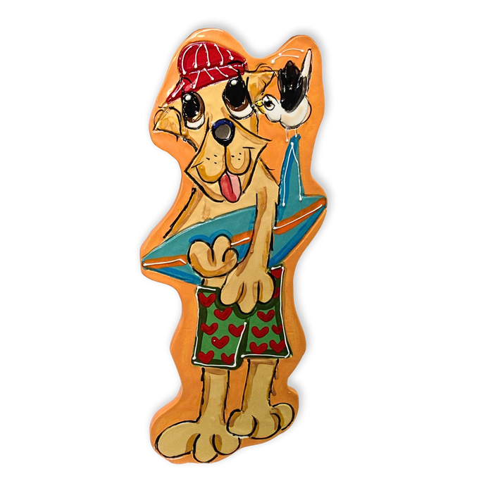 Sculpted Labrador flat wall dog bodies