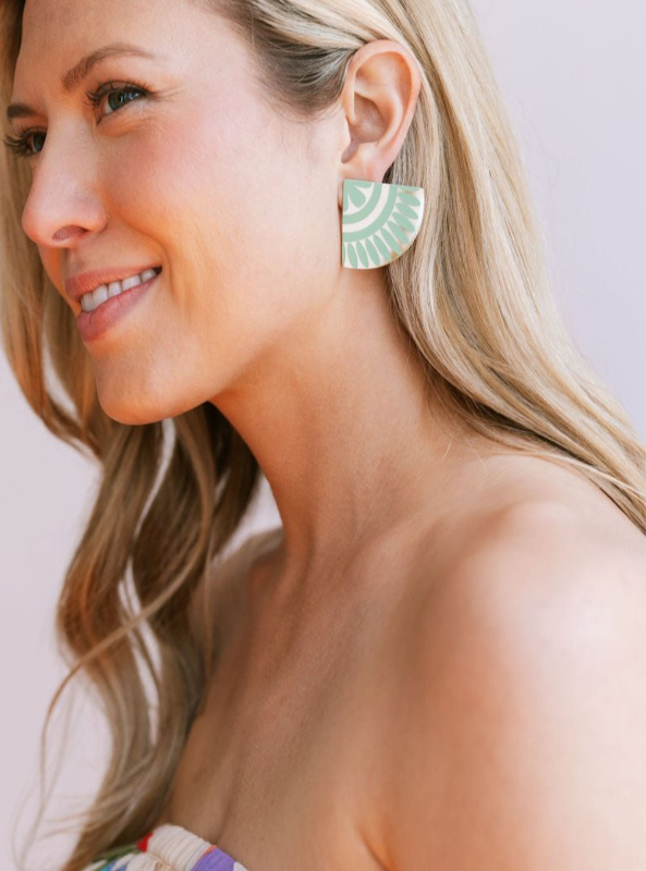 Seafoam Tile Earrings