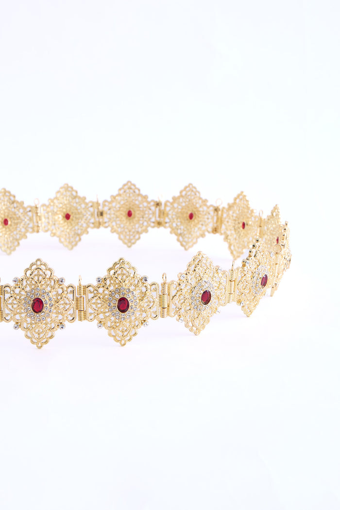 Shin Gold/Bordeaux Belt