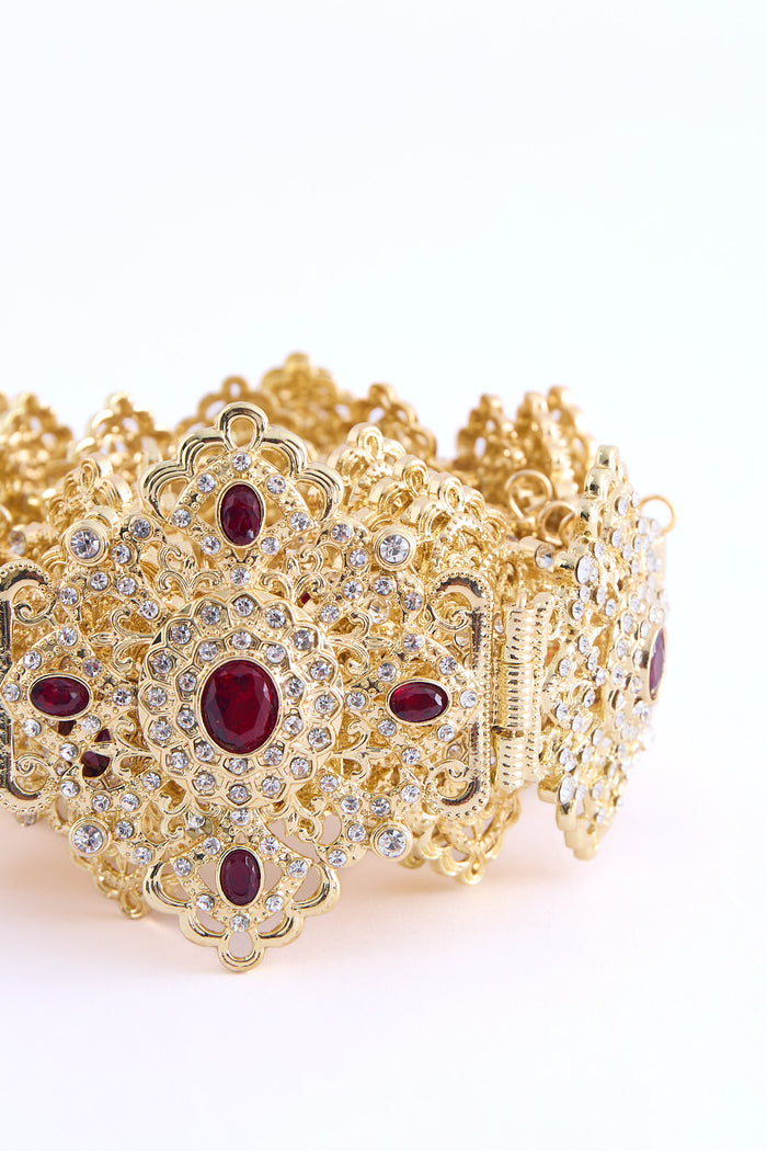 Shin Gold/Bordeaux Belt