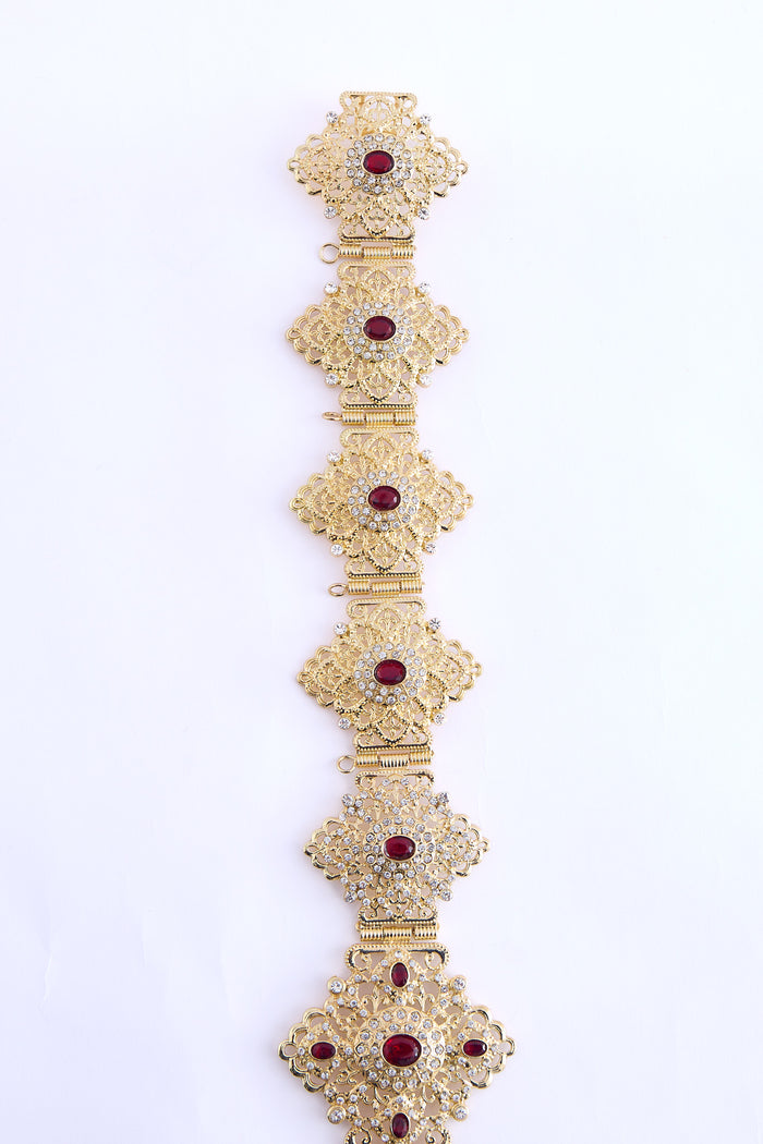 Shin Gold/Bordeaux Belt