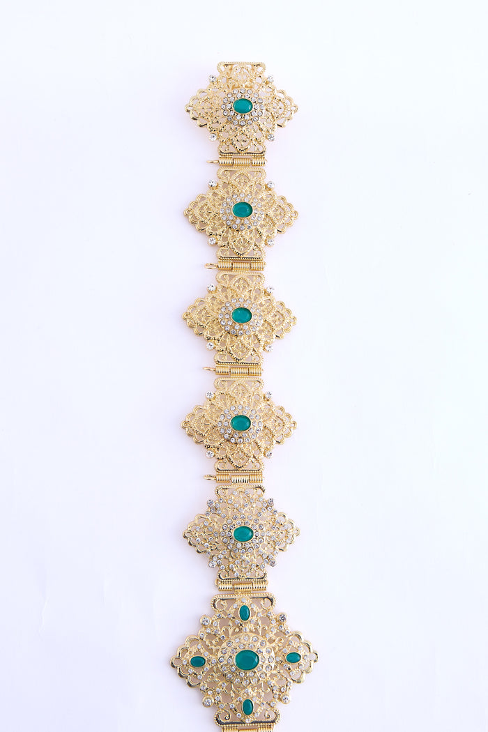Shin Gold/Teal Belt