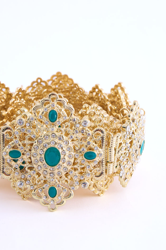 Shin Gold/Teal Belt