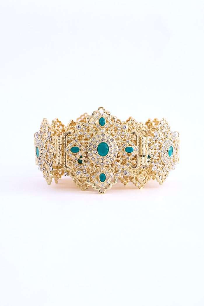 Shin Gold/Teal Belt