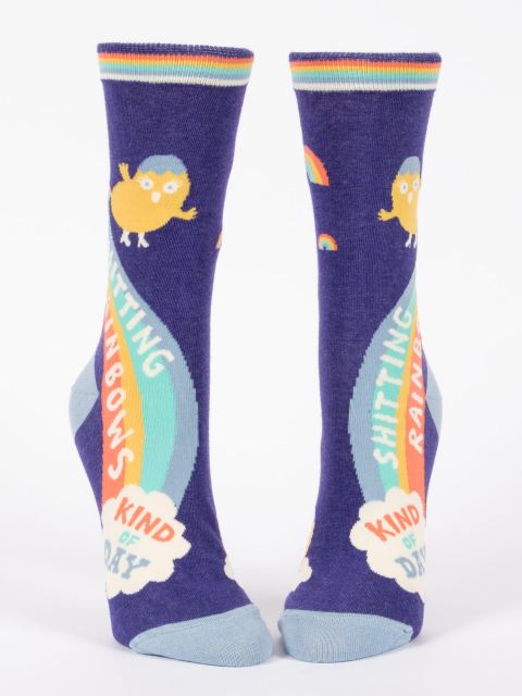 Shitting Rainbows Kind Of Day W-Crew Socks