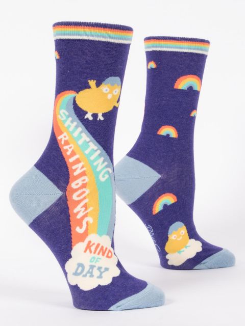 Shitting Rainbows Kind Of Day W-Crew Socks