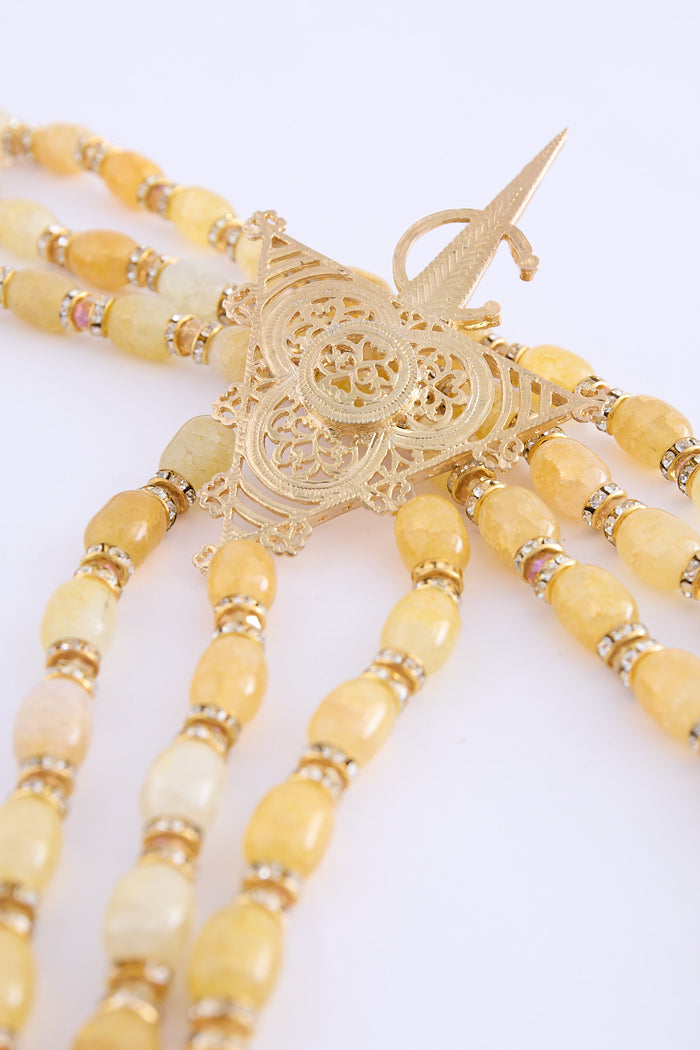 Shoulder necklace gold