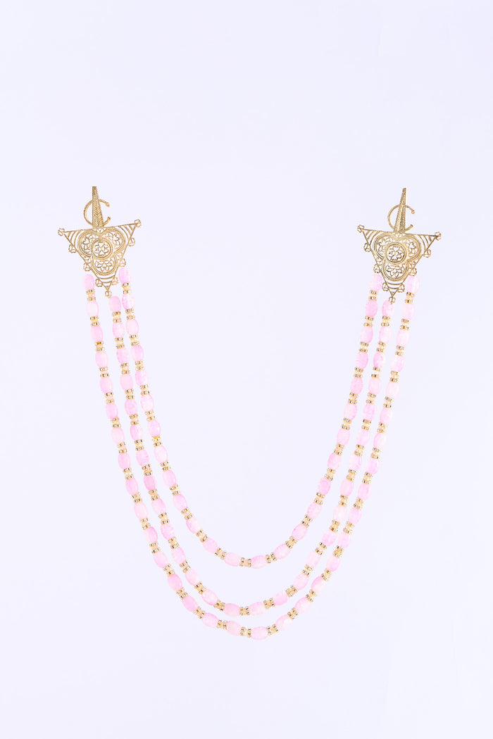 Shoulder necklace gold/pink