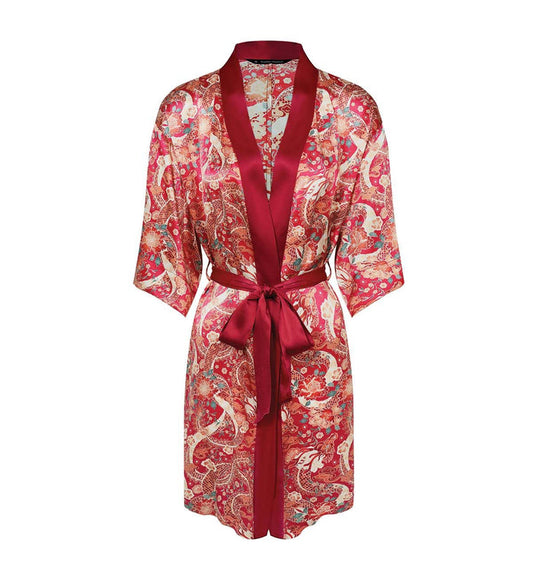 Silk Robe - RED - DARK COMBINATION