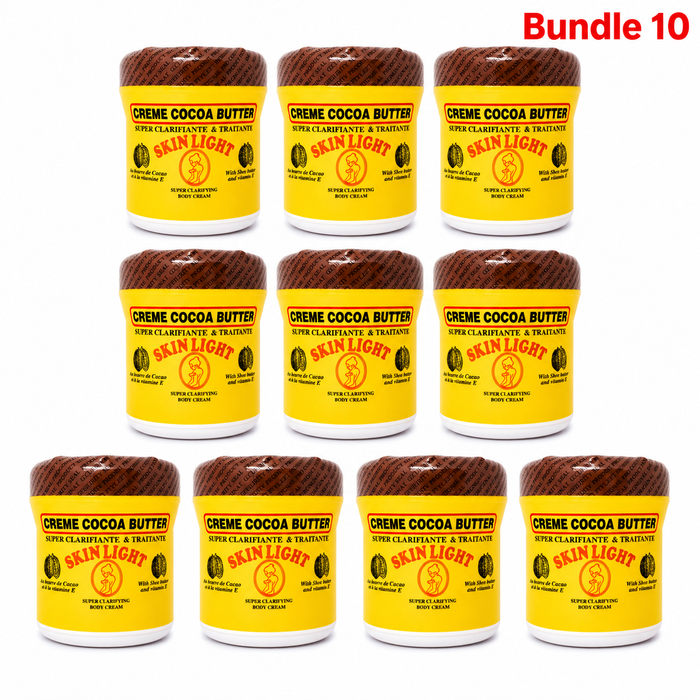 Skin Light Cocoa Butter Cream, rich moisturizing skincare cream enriched with cocoa butter, designed to hydrate and nourish dry skin while leaving it feeling soft, smooth, supple, and radiant-looking.
