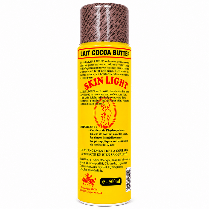 Skin Light Cocoa Butter, rich moisturizing skin care formula with cocoa butter designed to deeply hydrate, nourish, and leave dry skin feeling soft, smooth, and refreshed.